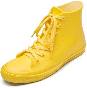 DKSUKO Women's Rain Boots Waterproof High Top Rain Shoes - Wet Weather Shoes